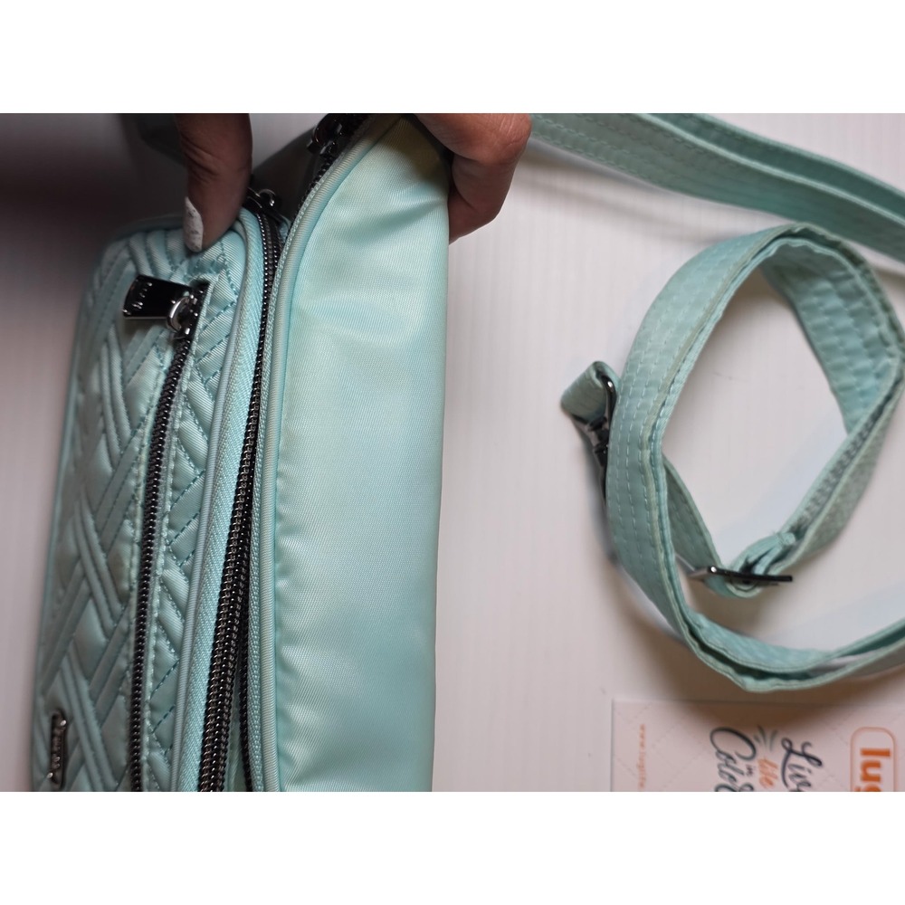 Lug Switchline Classic Sling Bag Aquamarine Quilted Crossbody Fanny Mint Blue - Picture 5 of 11